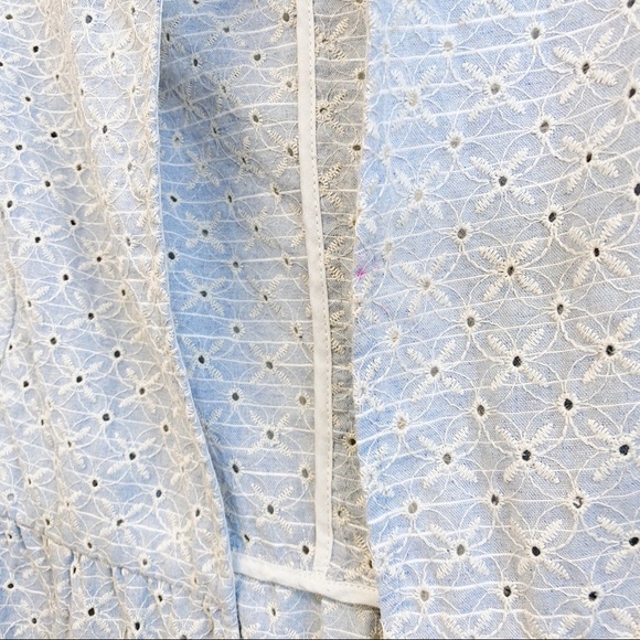 ZARA eyelet open blazer blue white - Picture 4 of 4